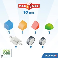 Blocs magnétiques - GEOMAG - Magicube 308 - 10 pieces - Formes varié