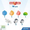 Blocs magnétiques - GEOMAG - Magicube 308 - 10 pieces - Formes varié