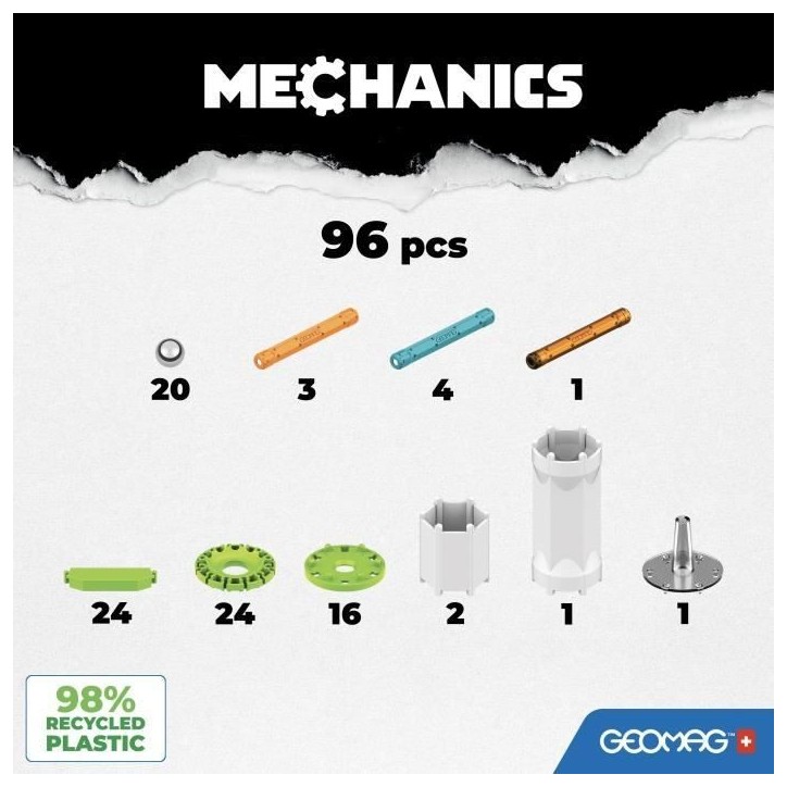 GEOMAG - MECHANICS MOTION RECYCLED FLYWHEELS 96 (756)