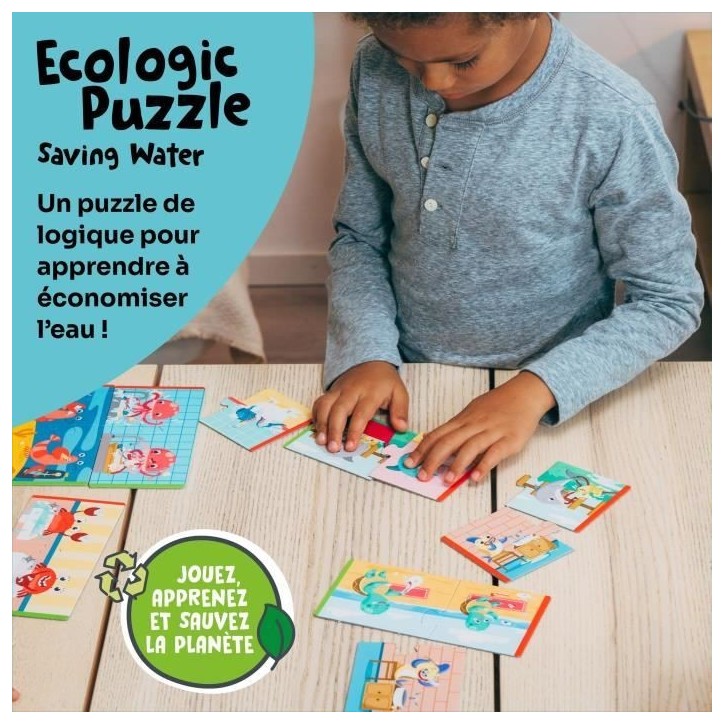 Jeux éducatifs - GEOMAG - Ecologic Puzzle Saving Water - Mini-puzzles éducatifs - Préservation de l'eau Jeux éducatifs - GEOMAG - Ecologic Puzzle Saving Water - Mini-puzzles éducatifs - Préservation de l'eau