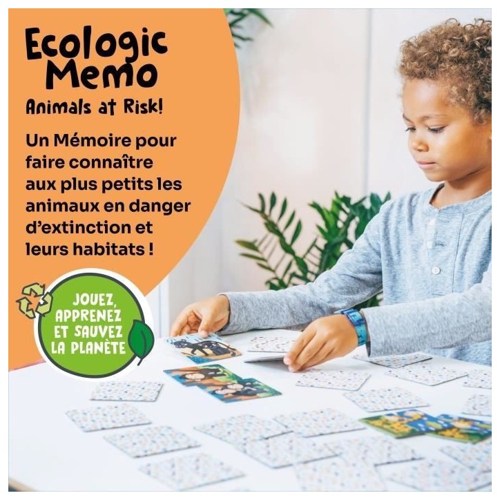 Jeux éducatifs - GEOMAG - Ecologic Memo Animals at Risk - Jeu de mémoire - Animaux en voie de disparition - Association bébé Jeux éducatifs - GEOMAG - Ecologic Memo Animals at Risk - Jeu de mémoire - Animaux en voie de disparition - Association bébé