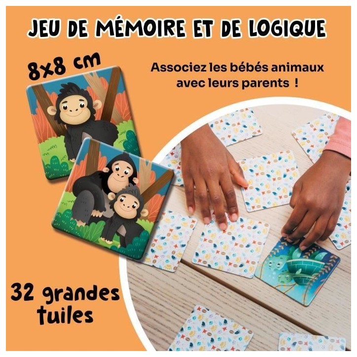 Jeux éducatifs - GEOMAG - Ecologic Memo Animals at Risk - Jeu de mémoire - Animaux en voie de disparition - Association bébé Jeux éducatifs - GEOMAG - Ecologic Memo Animals at Risk - Jeu de mémoire - Animaux en voie de disparition - Association bébé