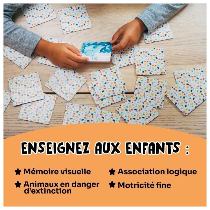 Jeux éducatifs - GEOMAG - Ecologic Memo Animals at Risk - Jeu de mémoire - Animaux en voie de disparition - Association bébé Jeux éducatifs - GEOMAG - Ecologic Memo Animals at Risk - Jeu de mémoire - Animaux en voie de disparition - Association bébé