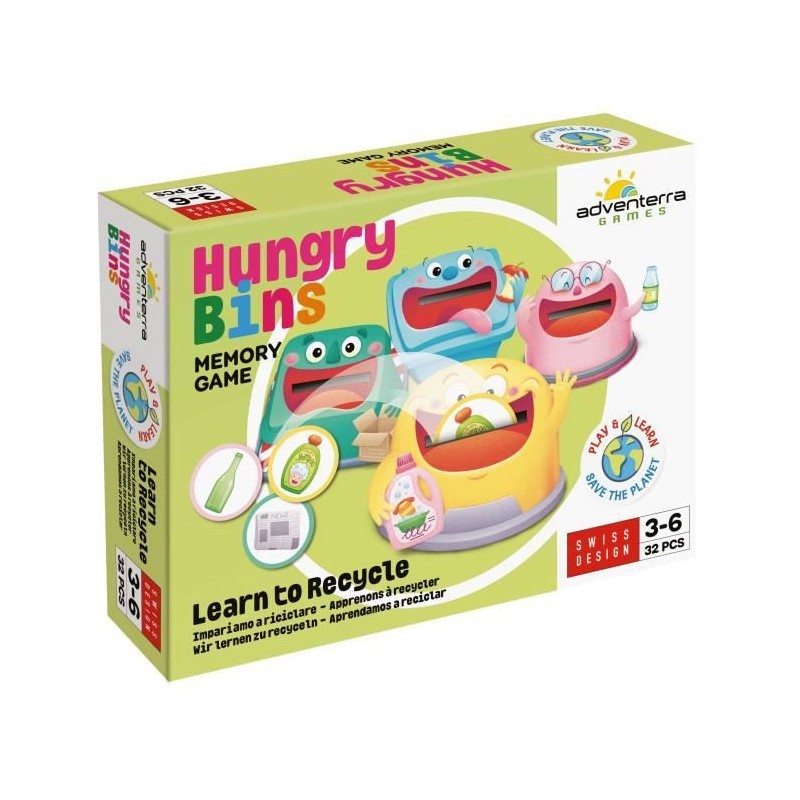 Jeux éducatifs - GEOMAG - Hungry Bins - Tri sélectif - Apprentissage Jeux éducatifs - GEOMAG - Hungry Bins - Tri sélectif - Apprentissage