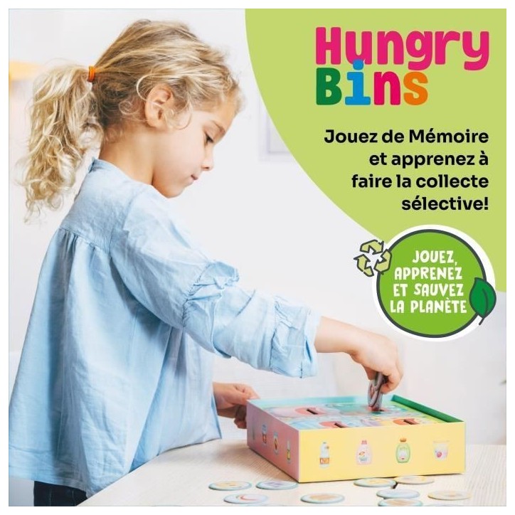Jeux éducatifs - GEOMAG - Hungry Bins - Tri sélectif - Apprentissage des déchets - Association par couleur Jeux éducatifs - GEOMAG - Hungry Bins - Tri sélectif - Apprentissage des déchets - Association par couleur