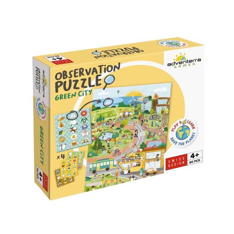 Jeux éducatifs - GEOMAG - Observation Puzzle Green City - Puzzle éco Jeux éducatifs - GEOMAG - Observation Puzzle Green City - Puzzle éco