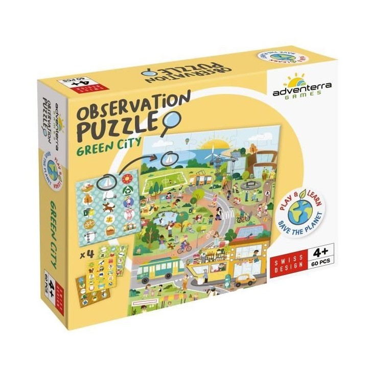 Jeux éducatifs - GEOMAG - Observation Puzzle Green City - Puzzle écologique - Découverte des villes durables - Poster inclus Jeux éducatifs - GEOMAG - Observation Puzzle Green City - Puzzle écologique - Découverte des villes durables - Poster inclus
