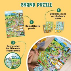 Jeux éducatifs - GEOMAG - Observation Puzzle Green City - Puzzle éco