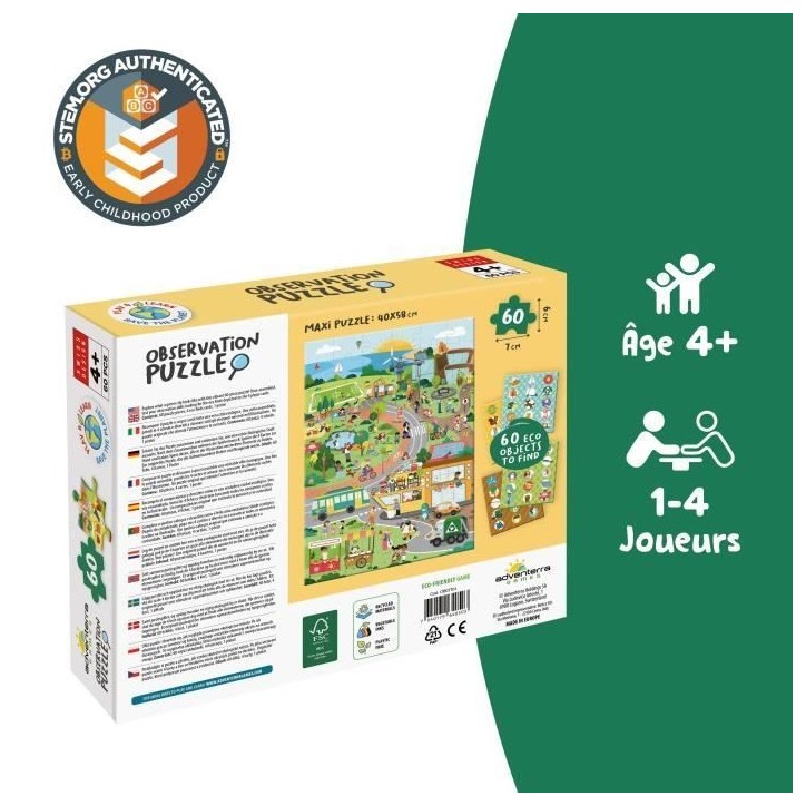 Jeux éducatifs - GEOMAG - Observation Puzzle Green City - Puzzle écologique - Découverte des villes durables - Poster inclus Jeux éducatifs - GEOMAG - Observation Puzzle Green City - Puzzle écologique - Découverte des villes durables - Poster inclus