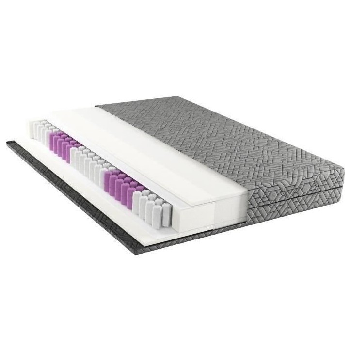 MODAMS GeoFlex 140 x 190 - 532 Ressorts ensachés - Mousse PU 24kg/m² - 5 zones - Respirant - Déhoussable - Réversible - Ep. MODAMS GeoFlex 140 x 190 - 532 Ressorts ensachés - Mousse PU 24kg/m² - 5 zones - Respirant - Déhoussable - Réversible - Ep.