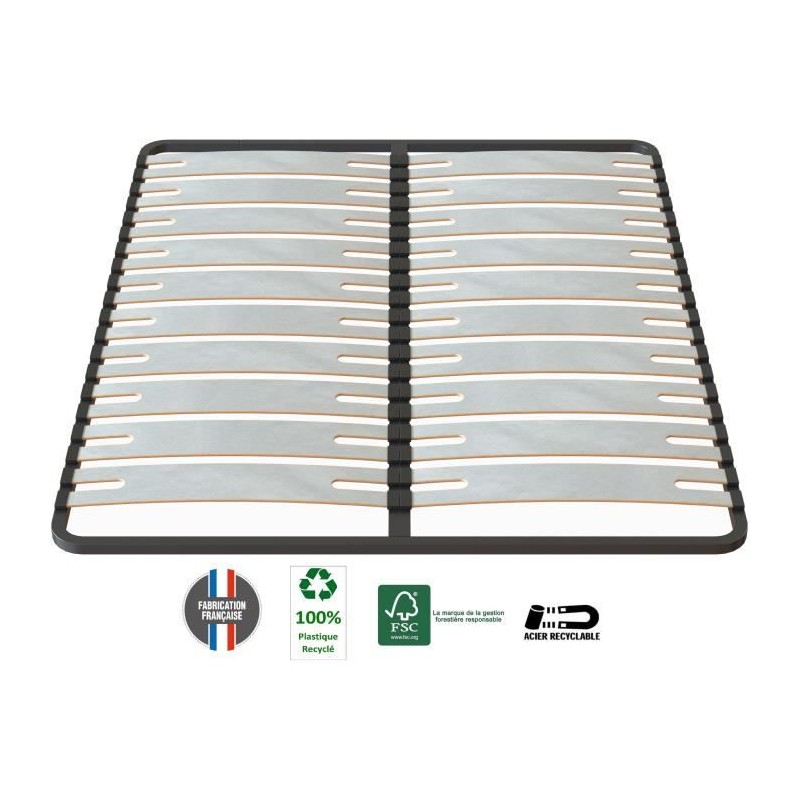 SEDAC Sommier OPTISIZE 160 x 200 - Cadre a lattes extra large 141mm de SEDAC Sommier OPTISIZE 160 x 200 - Cadre a lattes extra large 141mm de
