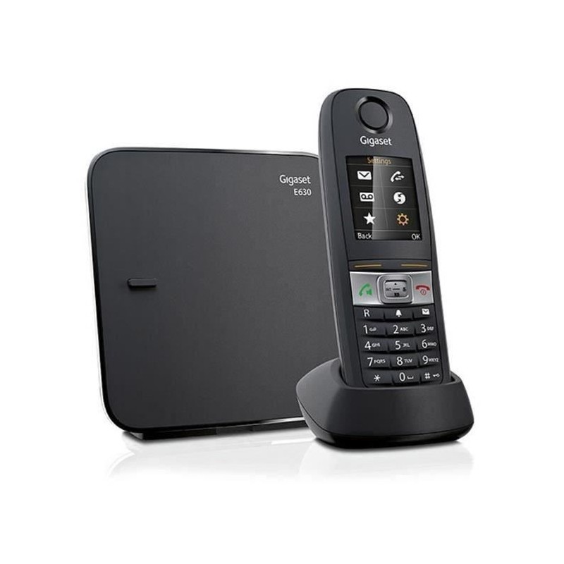 Téléphone Fixe Gigaset E630 Noir - Résistant aux chocs, a l'eau et Téléphone Fixe Gigaset E630 Noir - Résistant aux chocs, a l'eau et