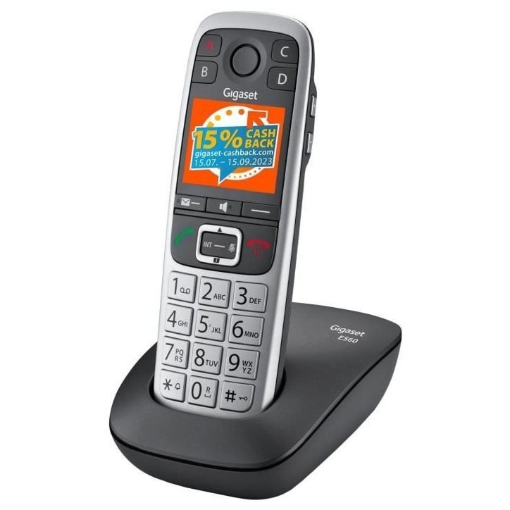 Gigaset Téléphone sans fil dect silver - giga e 560 silver Gigaset Téléphone sans fil dect silver - giga e 560 silver