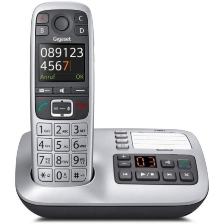 Gigaset Téléphone sans fils dect noir/argent avec répondeur - e560a