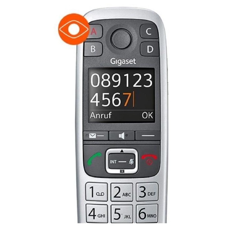 Gigaset Téléphone sans fils dect noir/argent avec répondeur - e560a Gigaset Téléphone sans fils dect noir/argent avec répondeur - e560a