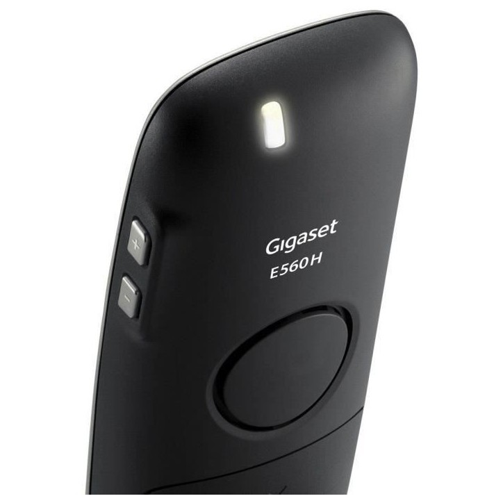 Gigaset Téléphone sans fils dect noir/argent avec répondeur - e560a Gigaset Téléphone sans fils dect noir/argent avec répondeur - e560a