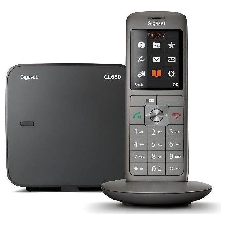 Téléphone Fixe GIGASET CL 660 - Écran couleur rétroéclairé - Répertoire 400 contacts - Finition haut de gamme Téléphone Fixe GIGASET CL 660 - Écran couleur rétroéclairé - Répertoire 400 contacts - Finition haut de gamme