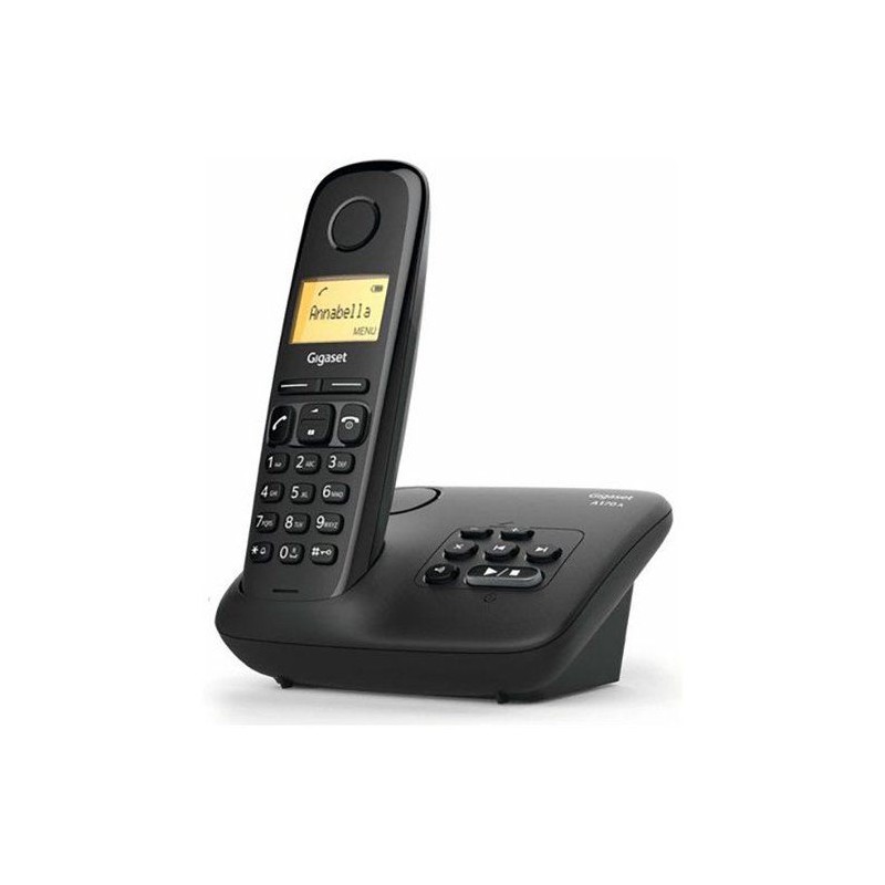 Téléphone Fixe GIGASET A170A Noir - Répondeur - Répertoire 50 cont Téléphone Fixe GIGASET A170A Noir - Répondeur - Répertoire 50 cont