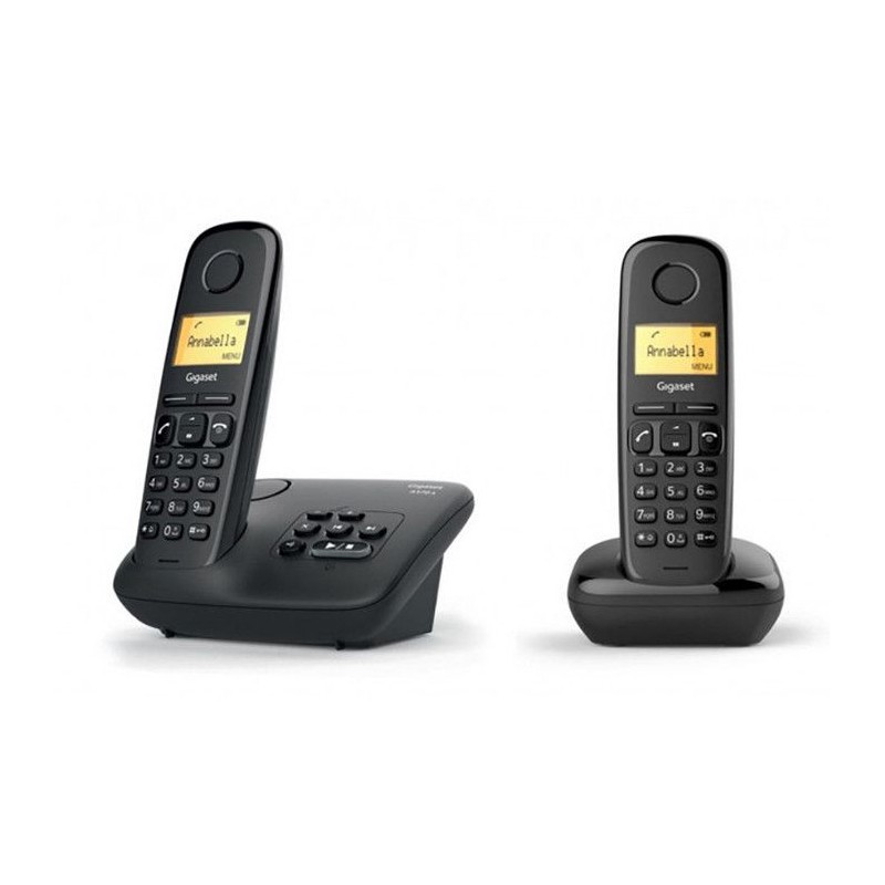 Téléphone Fixe GIGASET A 170 A Duo Noir - Répondeur - Écran rétro Téléphone Fixe GIGASET A 170 A Duo Noir - Répondeur - Écran rétro