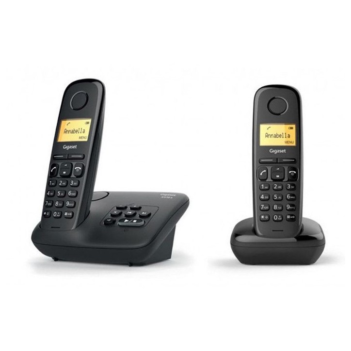 Téléphone Fixe GIGASET A 170 A Duo Noir - Répondeur - Écran rétroéclairé - Répertoire 50 contacts Téléphone Fixe GIGASET A 170 A Duo Noir - Répondeur - Écran rétroéclairé - Répertoire 50 contacts