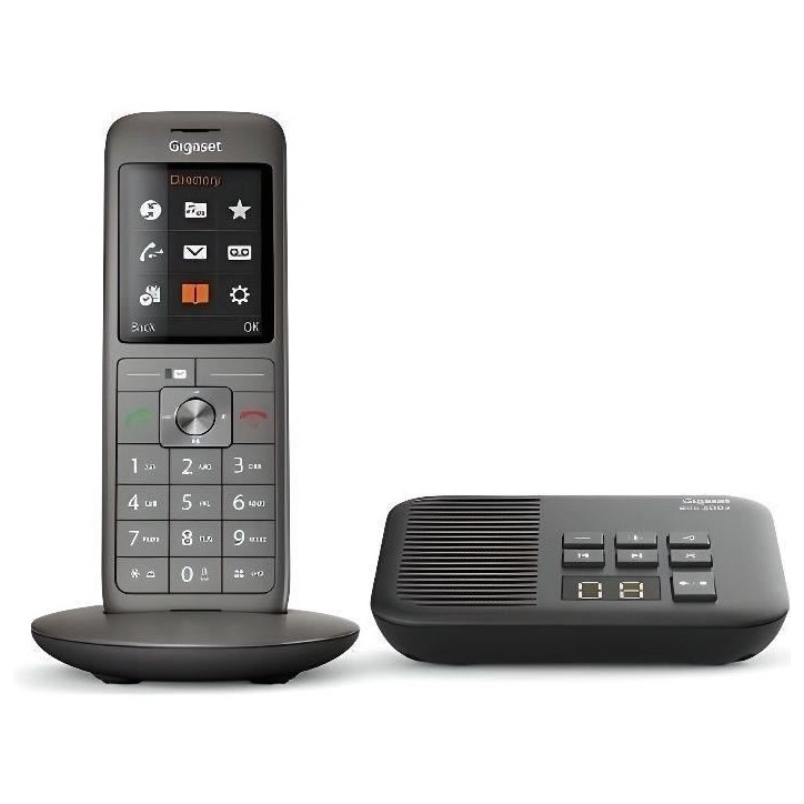 Téléphone Fixe Gigaset CL 660 A Anthracite - Répondeur, écran couleur rétroéclairé et finition haut de gamme