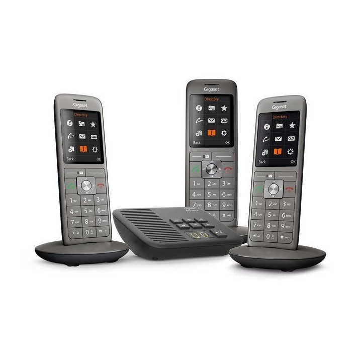 GIGASET Téléphone Fixe CL 660 A Trio Anthracite GIGASET Téléphone Fixe CL 660 A Trio Anthracite