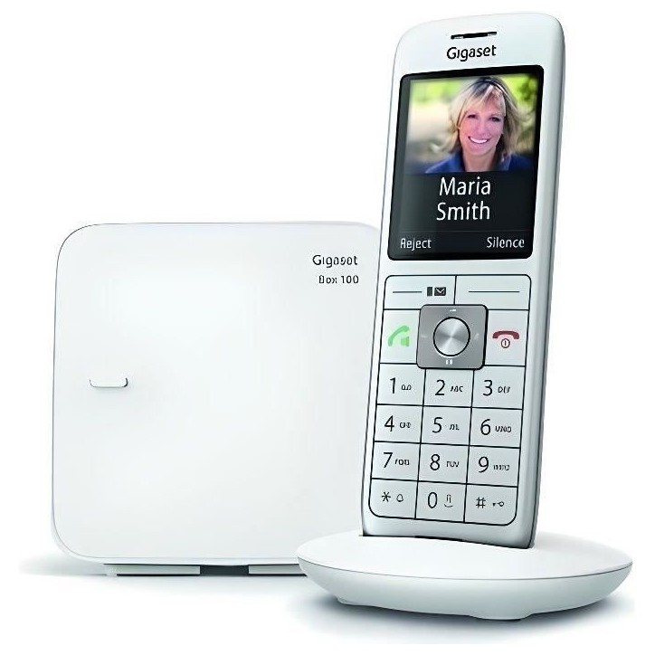 Téléphone Fixe GIGASET CL 660 Blanc - Écran couleur rétroéclairé - Répertoire 400 contacts - Mains libres Téléphone Fixe GIGASET CL 660 Blanc - Écran couleur rétroéclairé - Répertoire 400 contacts - Mains libres