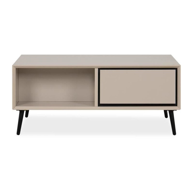 Table basse - ARONA - Rectangulaire - Capuccino / Noir - Sur pieds - 9 Table basse - ARONA - Rectangulaire - Capuccino / Noir - Sur pieds - 9