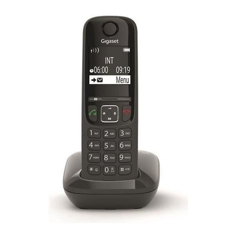 GIGASET Téléphone Fixe AS690 Noir GIGASET Téléphone Fixe AS690 Noir