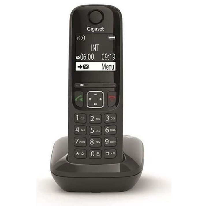 GIGASET Téléphone Fixe AS690 Noir GIGASET Téléphone Fixe AS690 Noir