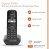 GIGASET Téléphone Fixe AS690 Noir GIGASET Téléphone Fixe AS690 Noir