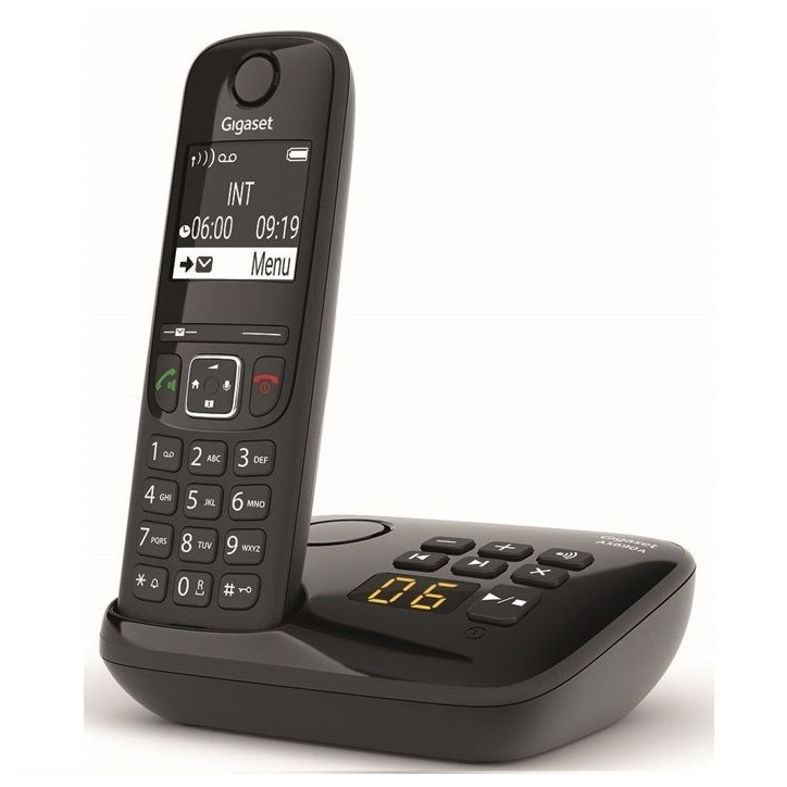 GIGASET Téléphone Fixe AS690 A Noir GIGASET Téléphone Fixe AS690 A Noir