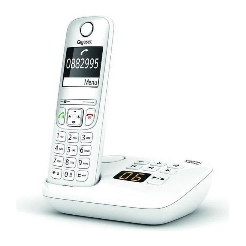 Téléphone Fixe AS690 A Blanc - GIGASET - Sans fil avec répondeur - Téléphone Fixe AS690 A Blanc - GIGASET - Sans fil avec répondeur -