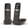 GIGASET Téléphone Fixe AS690 Duo Noir GIGASET Téléphone Fixe AS690 Duo Noir