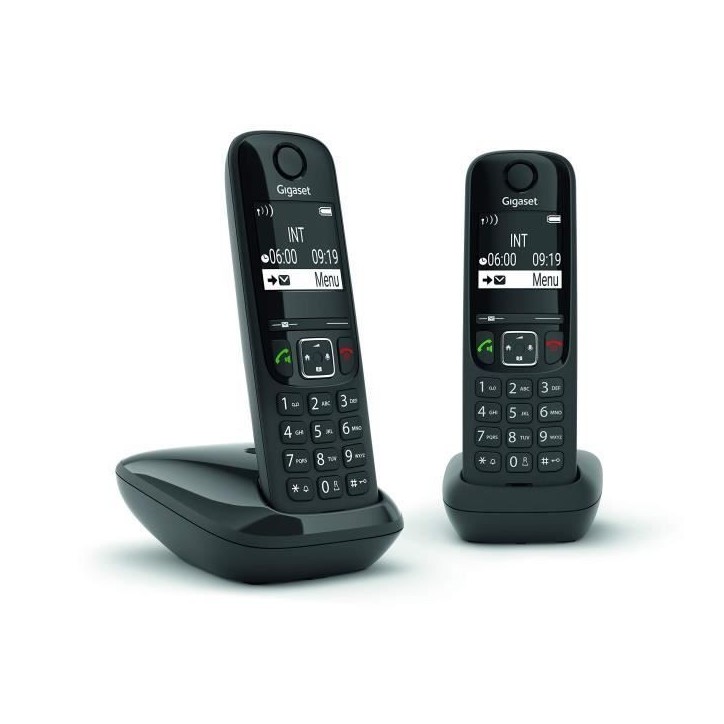 GIGASET Téléphone Fixe AS690 Duo Noir