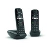 GIGASET Téléphone Fixe AS690 Duo Noir GIGASET Téléphone Fixe AS690 Duo Noir