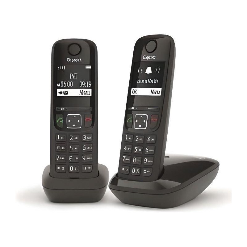 GIGASET Téléphone Fixe AS690 Duo Blanc GIGASET Téléphone Fixe AS690 Duo Blanc