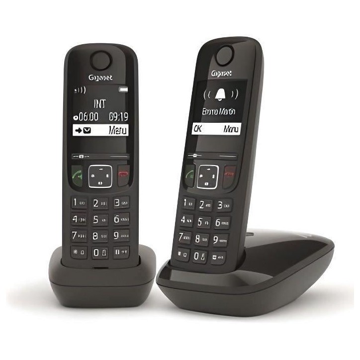 GIGASET Téléphone Fixe AS690 Duo Blanc GIGASET Téléphone Fixe AS690 Duo Blanc