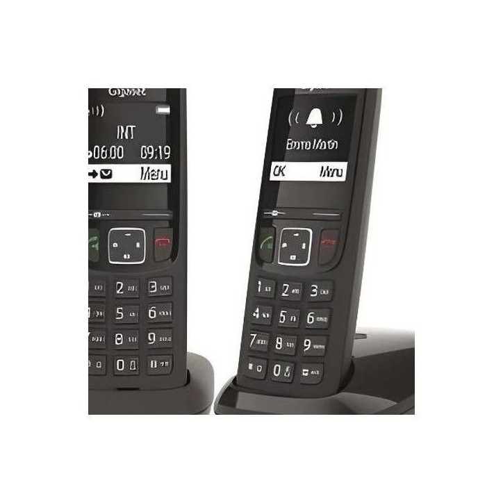 GIGASET Téléphone Fixe AS690 Duo Blanc GIGASET Téléphone Fixe AS690 Duo Blanc