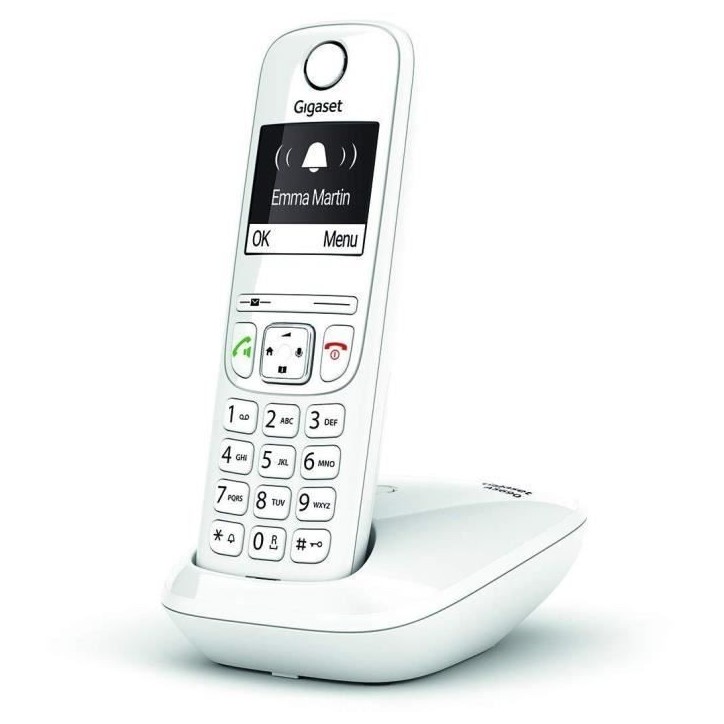 GIGASET Téléphone Fixe AS690 Trio Blanc GIGASET Téléphone Fixe AS690 Trio Blanc