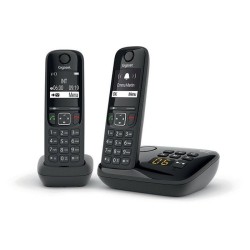 Téléphone Fixe AS690 A Duo Noir - GIGASET - Répondeur 20 min - Main