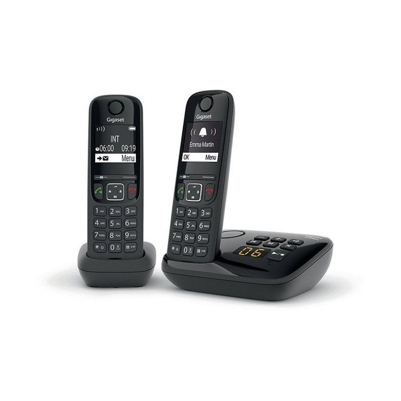 Téléphone Fixe AS690 A Duo Noir - GIGASET - Répondeur 20 min - Main Téléphone Fixe AS690 A Duo Noir - GIGASET - Répondeur 20 min - Main