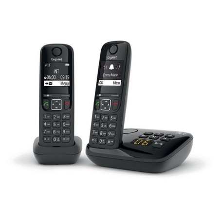Téléphone Fixe AS690 A Duo Noir - GIGASET - Répondeur 20 min - Main