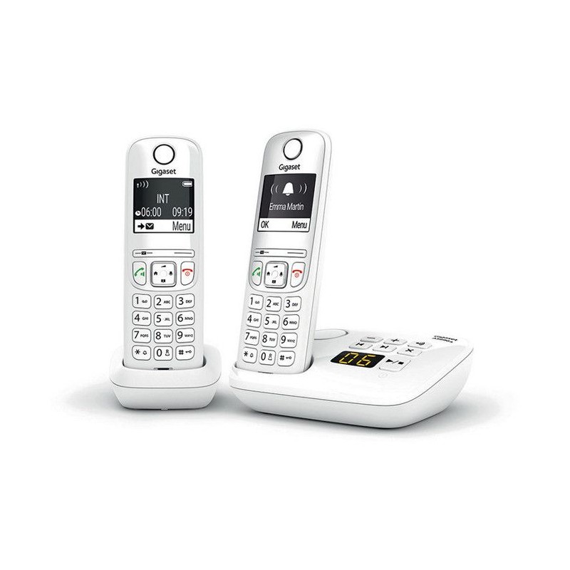 Téléphone Fixe AS690 A Duo Blanc - GIGASET - Sans fil - Répondeur 2 Téléphone Fixe AS690 A Duo Blanc - GIGASET - Sans fil - Répondeur 2