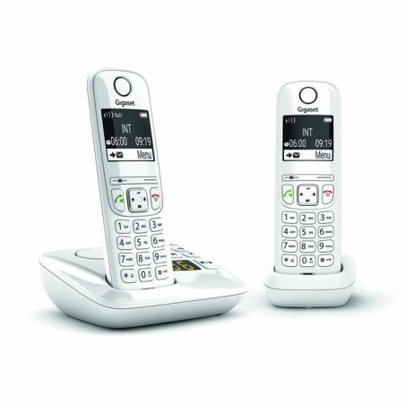 Téléphone Fixe AS690 A Duo Blanc - GIGASET - Sans fil - Répondeur 20 min - ID d'appelant - Mains libres