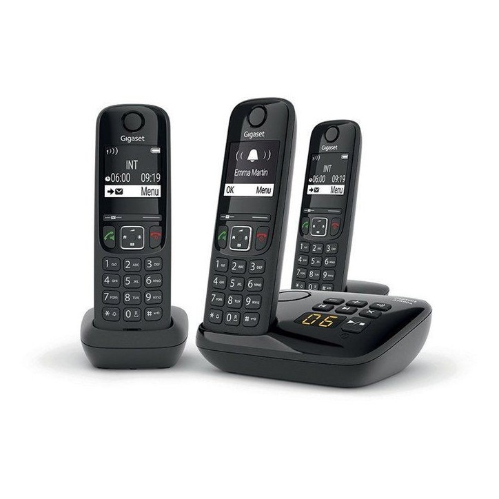 GIGASET Téléphone Fixe AS690 A Trio Noir
