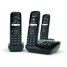 GIGASET Téléphone Fixe AS690 A Trio Noir GIGASET Téléphone Fixe AS690 A Trio Noir