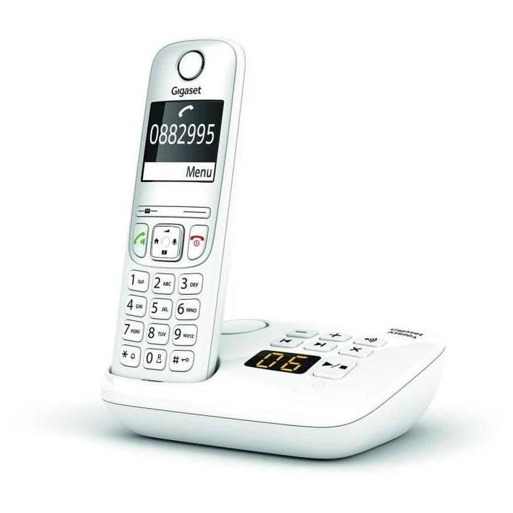 Téléphone Fixe AS690 A Trio Blanc - GIGASET - Monochrome - 20 tonalités de sonnerie - Mains libres Téléphone Fixe AS690 A Trio Blanc - GIGASET - Monochrome - 20 tonalités de sonnerie - Mains libres