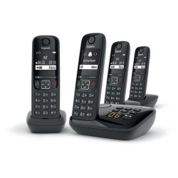 GIGASET Téléphone Fixe AS690 A Quattro Noir
