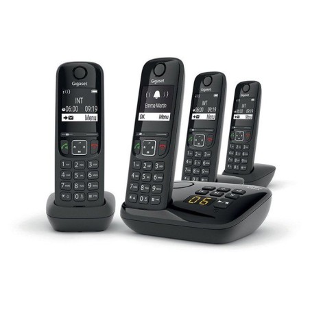 GIGASET Téléphone Fixe AS690 A Quattro Noir